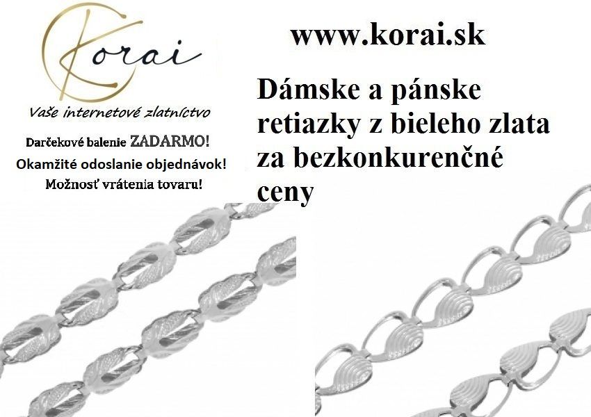 Krásne retiazky z bieleho zlata Korai, fotka 1 z 3